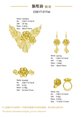 Jewelry set Filigree Set White Wax Casting Resin 3D Printing Service CS61T-017wt