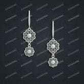 Jewelry set Filigree Earrings White Wax Casting Resin 3D Printing Service CS03T-019wt-E