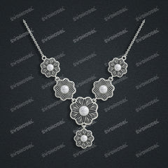 Jewelry set Filigree Set White Wax Casting Resin 3D Printing Service CS61T-019wt