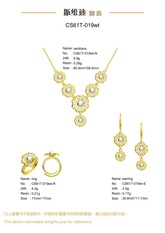 Jewelry set Filigree Set White Wax Casting Resin 3D Printing Service CS61T-019wt