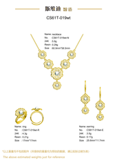 Jewelry set Filigree Set White Wax Casting Resin 3D Printing Service CS61T-019wt