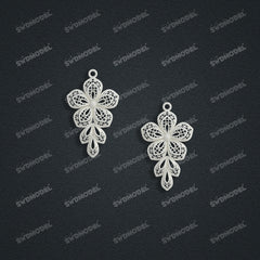 Jewelry set Filigree Set White Wax Casting Resin 3D Printing Service CS61T-021wt