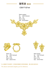 Jewelry set Filigree Set White Wax Casting Resin 3D Printing Service CS61T-021wt