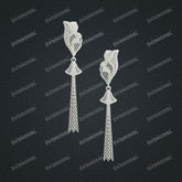 Jewelry set Filigree Earrings White Wax Casting Resin 3D Printing Service CS03T-022wt-E