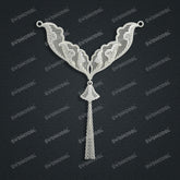 Jewelry set Filigree Necklace White Wax Casting Resin 3D Printing Service CS61T-022wt-N