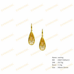 Jewelry set Filigree Earrings White Wax Casting Resin 3D Printing Service CS03T-023wt-E