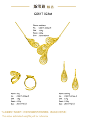 Jewelry set Filigree Set White Wax Casting Resin 3D Printing Service CS61T-023wt