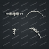 Jewelry set Filigree Bracelet White Wax Casting Resin 3D Printing Service CS61T-024wt-B