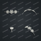 Jewelry set Filigree Bracelet White Wax Casting Resin 3D Printing Service CS61T-026wt-B