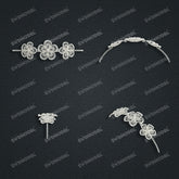 Jewelry set Filigree Bracelet White Wax Casting Resin 3D Printing Service CS61T-026wt-B