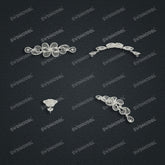 Jewelry set Filigree Bracelet White Wax Casting Resin 3D Printing Service CS61T-029wt-B