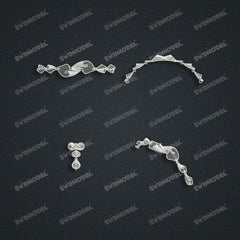 Jewelry set Filigree Set White Wax Casting Resin 3D Printing Service CS61T-032wt