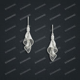 Jewelry set Filigree Earrings White Wax Casting Resin 3D Printing Service CS61T-032wt-E
