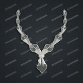 Jewelry set Filigree Necklace White Wax Casting Resin 3D Printing Service CS61T-032wt-N