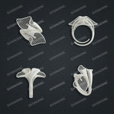 Jewelry set Filigree Ring White Wax Casting Resin 3D Printing Service CS63T-032wt-R