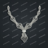 Jewelry set Filigree Necklace White Wax Casting Resin 3D Printing Service CS61T-033wt-N