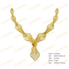Jewelry set Filigree Necklace White Wax Casting Resin 3D Printing Service CS61T-033wt-N