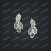 Jewelry set Filigree Earrings White Wax Casting Resin 3D Printing Service CS61T-034wt-E