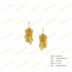 Jewelry set Filigree Earrings White Wax Casting Resin 3D Printing Service CS61T-035wt-E