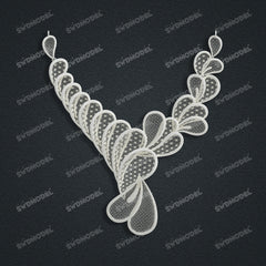 Jewelry set Filigree Necklace White Wax Casting Resin 3D Printing Service CS61T-036wt-N