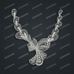 Jewelry set Filigree Necklace White Wax Casting Resin 3D Printing Service CS61T-038wt-N