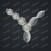 Jewelry set Filigree Necklace White Wax Casting Resin 3D Printing Service CS61T-039wt-N