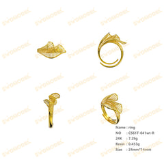 Jewelry set Filigree Ring White Wax Casting Resin 3D Printing Service CS61T-041wt-R