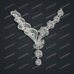 Jewelry set Filigree Set White Wax Casting Resin 3D Printing Service CS61T-056wt