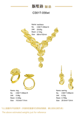 Jewelry set Filigree Set White Wax Casting Resin 3D Printing Service CS61T-056wt