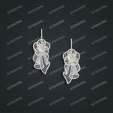 Jewelry set Filigree Earrings White Wax Casting Resin 3D Printing Service CS61T-058wt-E
