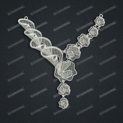 Jewelry set Filigree Set White Wax Casting Resin 3D Printing Service CS61T-059wt