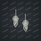 Jewelry set Filigree Earrings White Wax Casting Resin 3D Printing Service CS61T-060wt-E