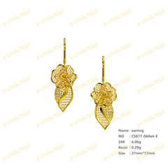 Jewelry set Filigree Earrings White Wax Casting Resin 3D Printing Service CS61T-060wt-E
