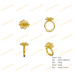 Jewelry set Filigree Ring White Wax Casting Resin 3D Printing Service CS61T-060wt-R
