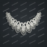 Jewelry set Filigree Necklace White Wax Casting Resin 3D Printing Service CS61T-071wt-N