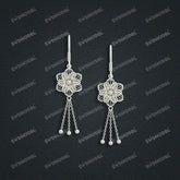 Jewelry set Filigree Earrings White Wax Casting Resin 3D Printing Service CS61T-067wt-E