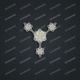 Jewelry set Filigree Necklace White Wax Casting Resin 3D Printing Service CS61T-097wt-N