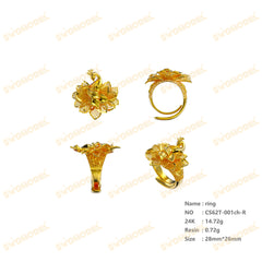 Jewelry set Filigree Ring White Wax Casting Resin 3D Printing Service CS62T-001ch-R