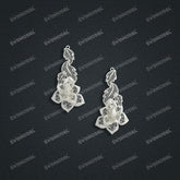 Jewelry set Filigree Earrings White Wax Casting Resin 3D Printing Service CS62T-002ch-E