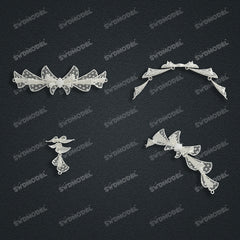 Jewelry set Filigree Set White Wax Casting Resin 3D Printing Service CS62T-003ch