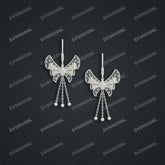 Jewelry set Filigree Earrings White Wax Casting Resin 3D Printing Service CS62T-003ch-E