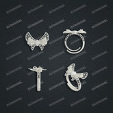 Jewelry set Filigree Ring White Wax Casting Resin 3D Printing Service CS62T-003ch-R