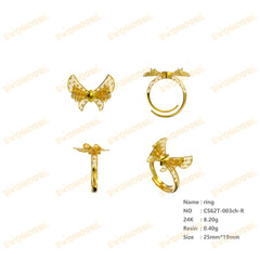 Jewelry set Filigree Ring White Wax Casting Resin 3D Printing Service CS62T-003ch-R