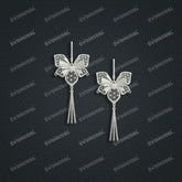 Jewelry set Filigree Earrings White Wax Casting Resin 3D Printing Service CS62T-004ch-E