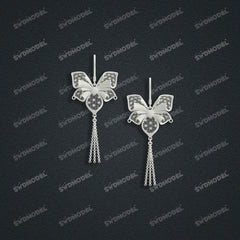 Jewelry set Filigree Earrings White Wax Casting Resin 3D Printing Service CS62T-004ch-E