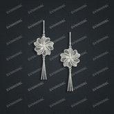 Jewelry set Filigree Earrings White Wax Casting Resin 3D Printing Service CS62T-005ch-E