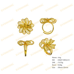 Jewelry set Filigree Ring White Wax Casting Resin 3D Printing Service CS62T-005ch-R