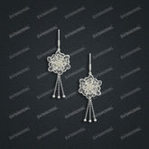 Jewelry set Filigree Earrings White Wax Casting Resin 3D Printing Service CS62T-006ch-E