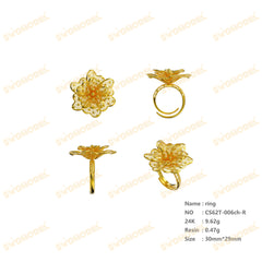 Jewelry set Filigree Ring White Wax Casting Resin 3D Printing Service CS62T-006ch-R
