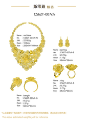 Jewelry set Filigree Set White Wax Casting Resin 3D Printing Service CS62T-007ch